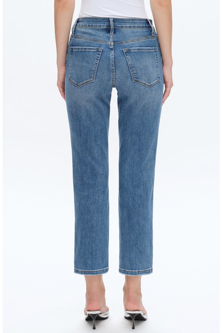High Waist Ankle Straight Leg Jeans, Alternate, color, DARK BLUEDNU