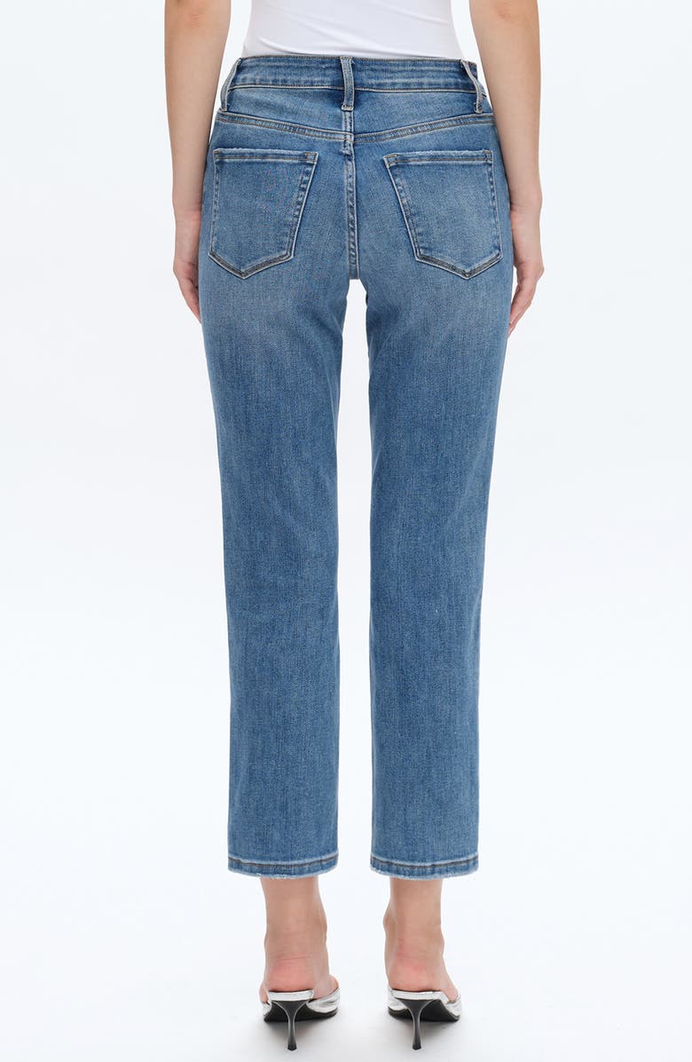 Bayeas High Waist Ankle Straight Leg Jeans, Alternate, color, Dark Bluednu