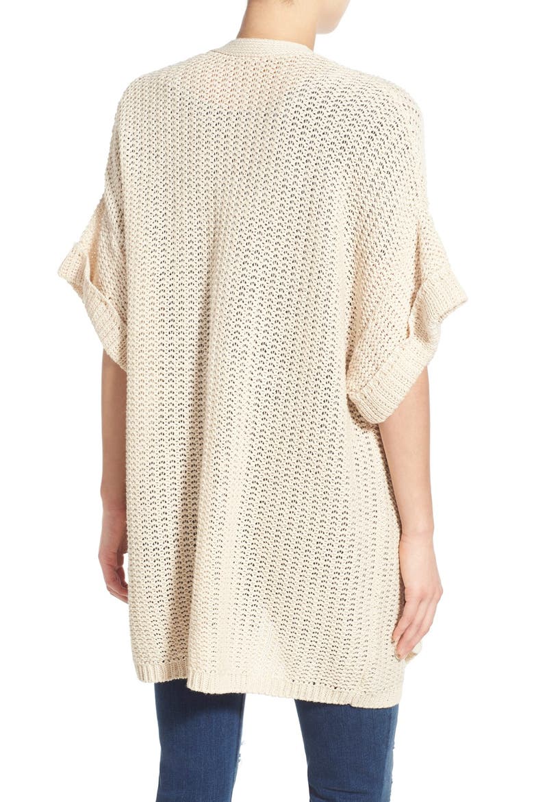 Open Front Cardigan, Alternate, color, IVORY BIRCH