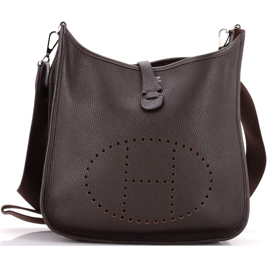 Pre-owned Hermes Hermes Evelyne Bag Gen Iii Clemence Pm In Brown