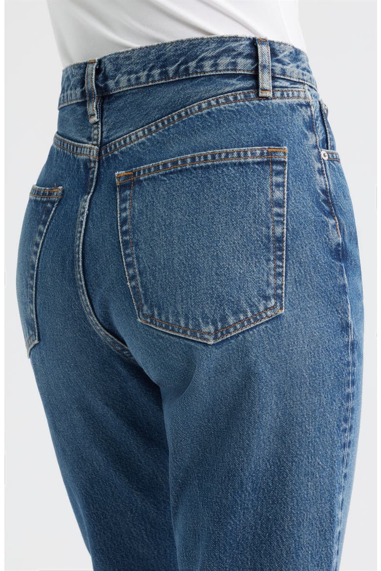 The Vertical High Waist Ankle Relaxed Straight Leg Jeans, Alternate, color, ZETA