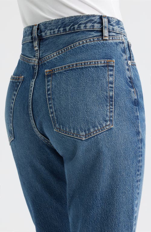 Frame The Vertical High Waist Ankle Relaxed Straight Leg Jeans In Blue