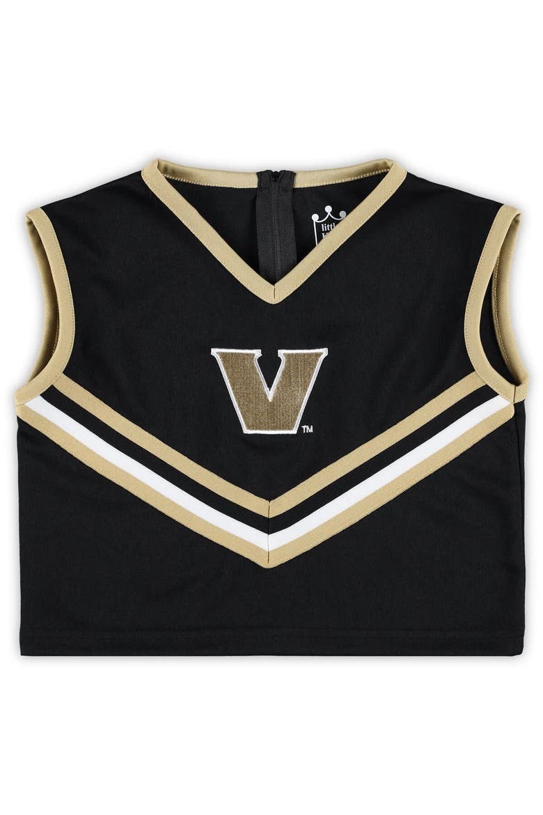 Girls Youth Black Vanderbilt Commodores 2-Piece Cheer Set, Alternate, color, Black