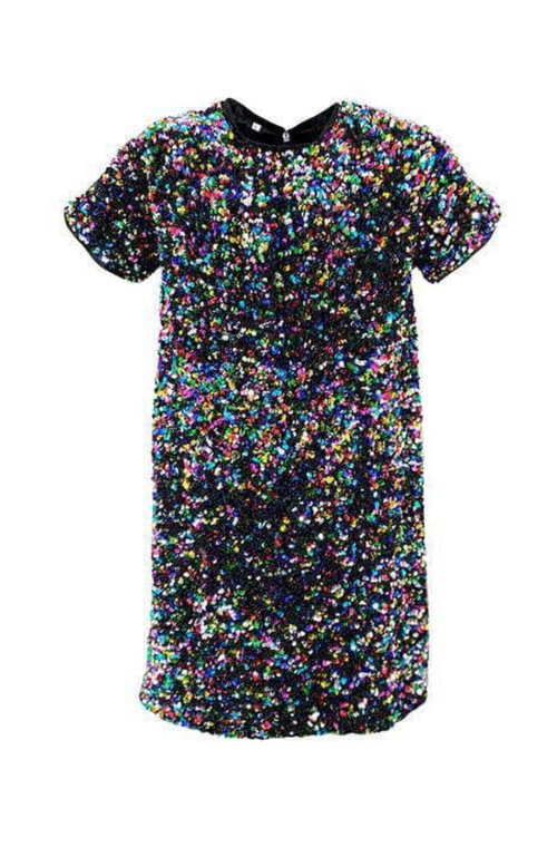 LOLA + THE BOYS LOLA + THE BOYS SHIMMER STARDUST SEQUIN DRESS 