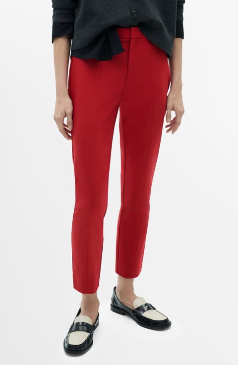 【国内買付】Y's W/ CHECK RED STITCH LONG STRAIGHT PANTS 国内買付】Y's W/ CHECK RED STITCH LONG STRAIGHT PANTS