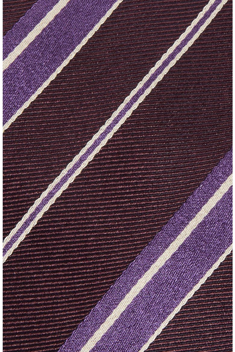 Stripe Jacquard Silk Tie, Alternate, color, VVA VIOLET MULTICOLOR