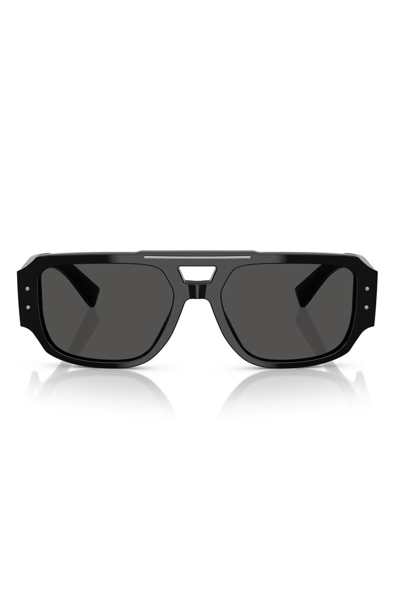 Dolce&Gabbana 57mm Pilot Sunglasses, Main, color, 
