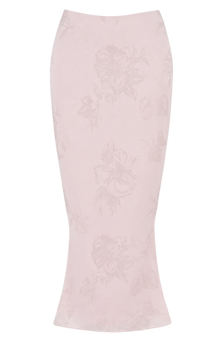 HOUSE OF CB Luisette Floral Satin Midi Skirt, Alternate, color, Pink