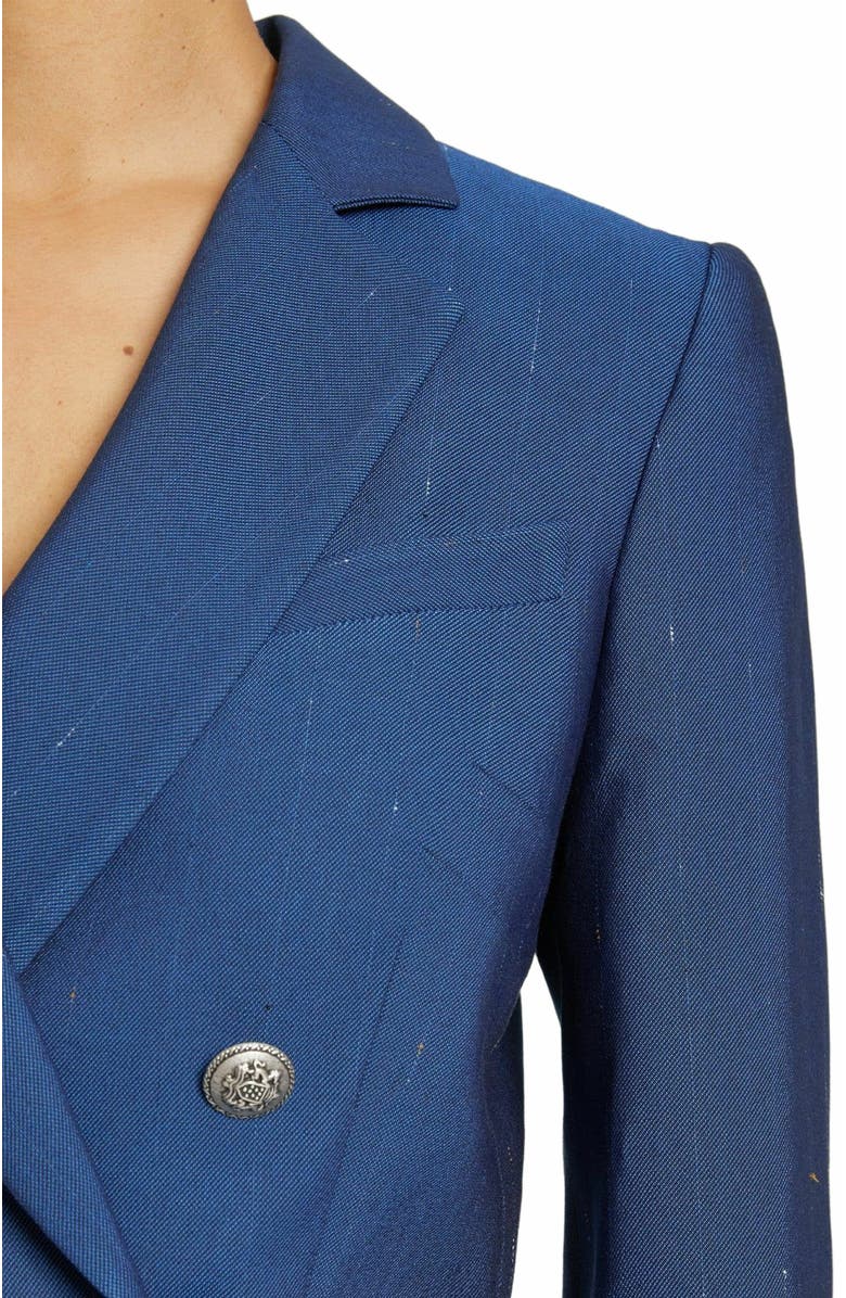 Santorelli QUINN Double Breasted Jacket with Subtle Stripes, Alternate, color, 