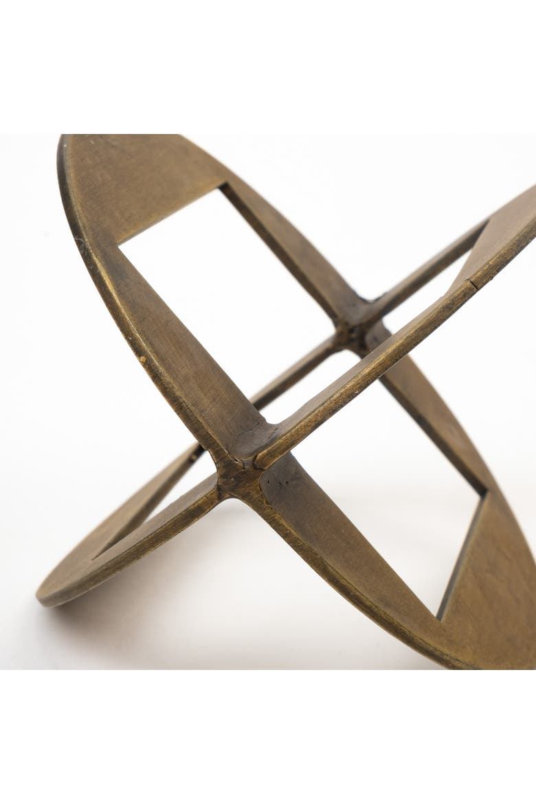 Cusco I Geometric Decorative Object, Alternate, color, Metallic Gold