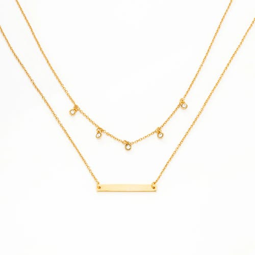 Fosterie Layered Gem Necklace In Gold