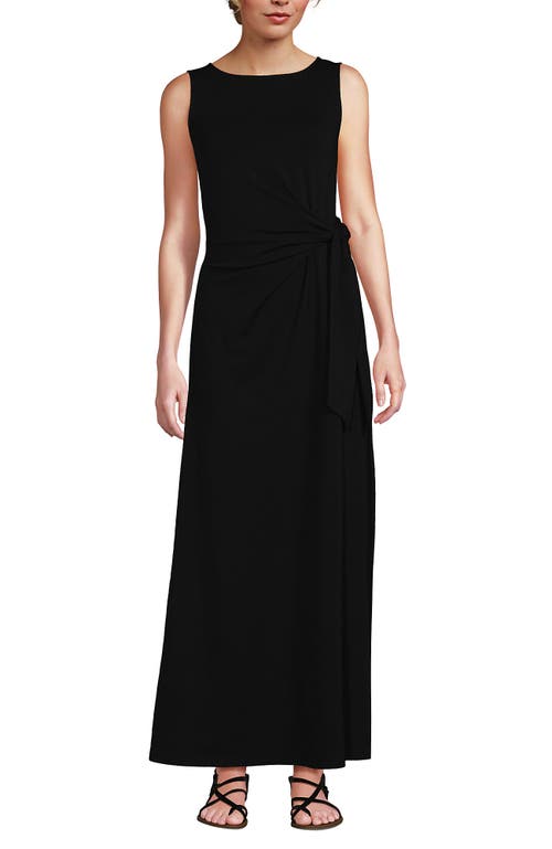 LANDS' END LANDS' END COTTON MODAL SLEEVELESS TIE WAIST MAXI DRESS