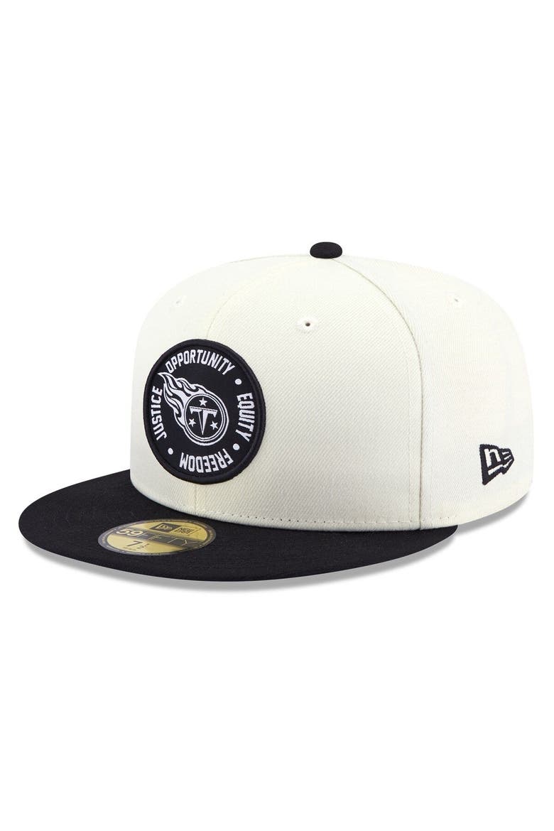 Men's New Era Cream/Black Tennessee Titans 2022 Inspire Change  59FIFTY Fitted Hat, Main, color, Cream