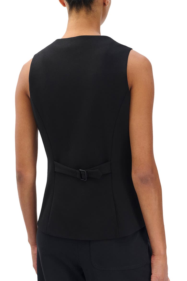 Irina Ponte Longline Vest, Alternate, color, BLACK