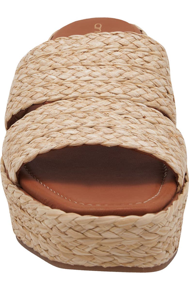 André Assous Selena Raffia Platform Slide Sandal, Alternate, color,