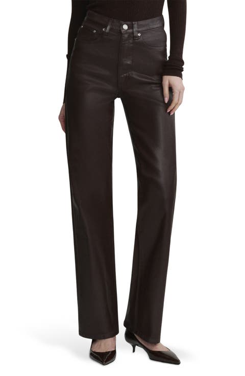 Karmine Wax Coated Refined SculptSystem High Waist Wide Leg Jeans