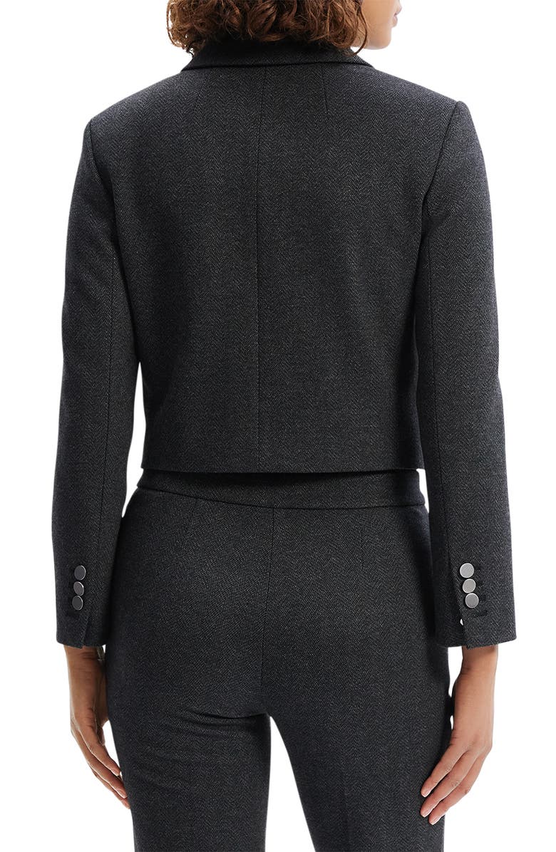 Theory Boxy Crop Jacket, Alternate, color, Charcoal Melange