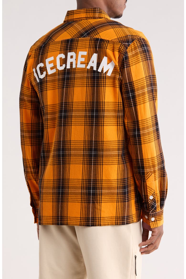 Jacob Flannel Button-Up Shirt, Alternate, color, BRIGHT MARIGOLD