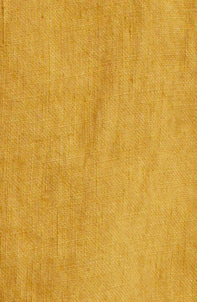 Massimo Alba Alaccia Pleated Linen Bermuda Shorts, Alternate, color, Mostarda