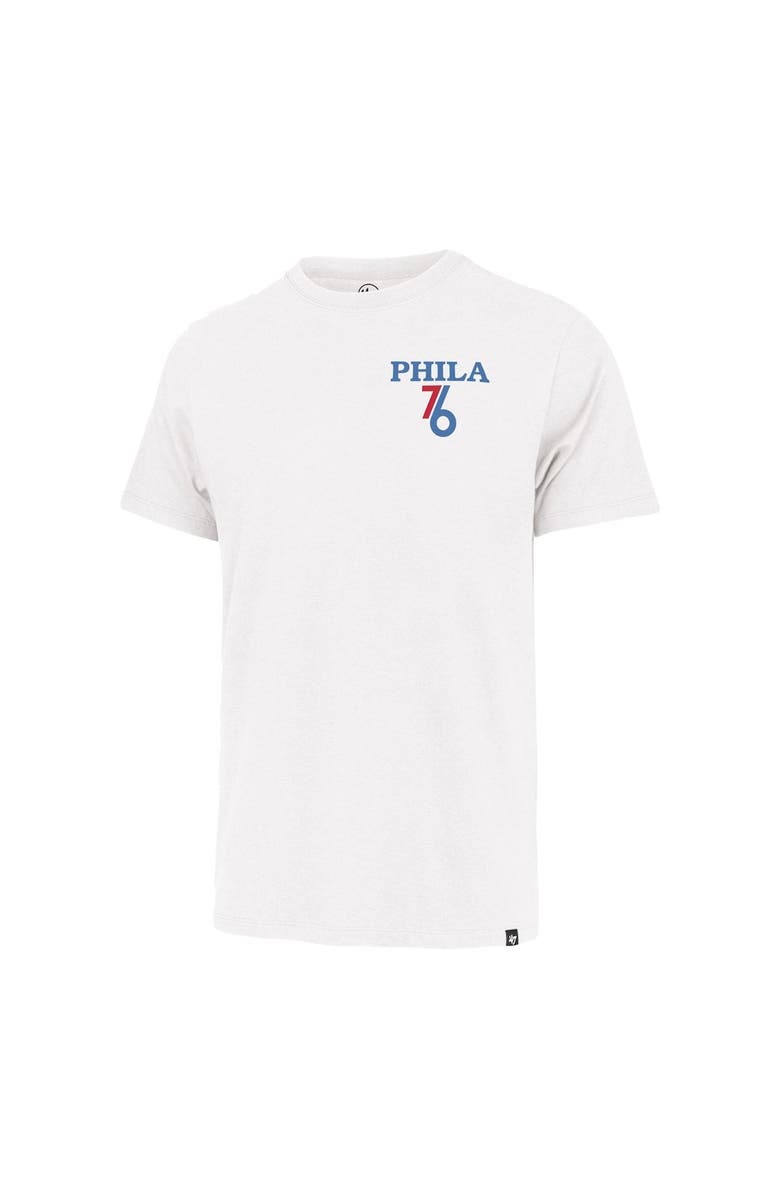 '47 Men's '47  White Philadelphia 76ers 2022/23 City Edition Backer Franklin T-Shirt, Alternate, color, 