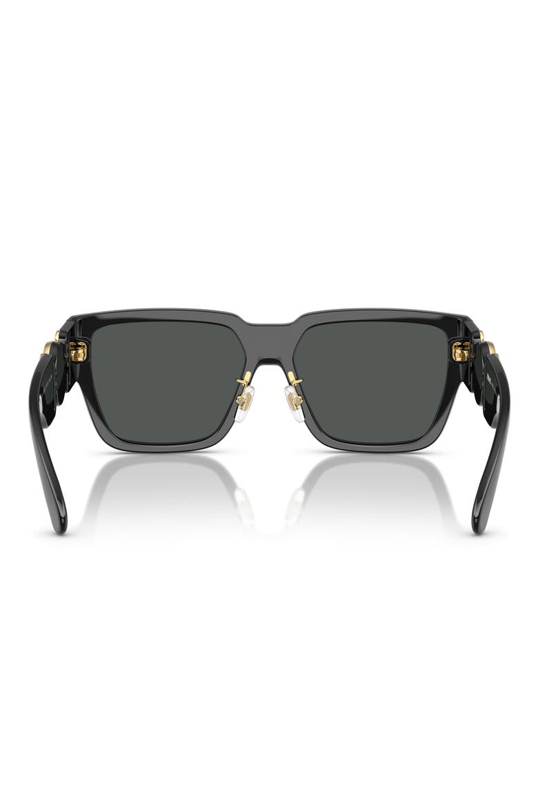 Biggie 57mm Rectangular Sunglasses, Alternate, color, DARK GREY