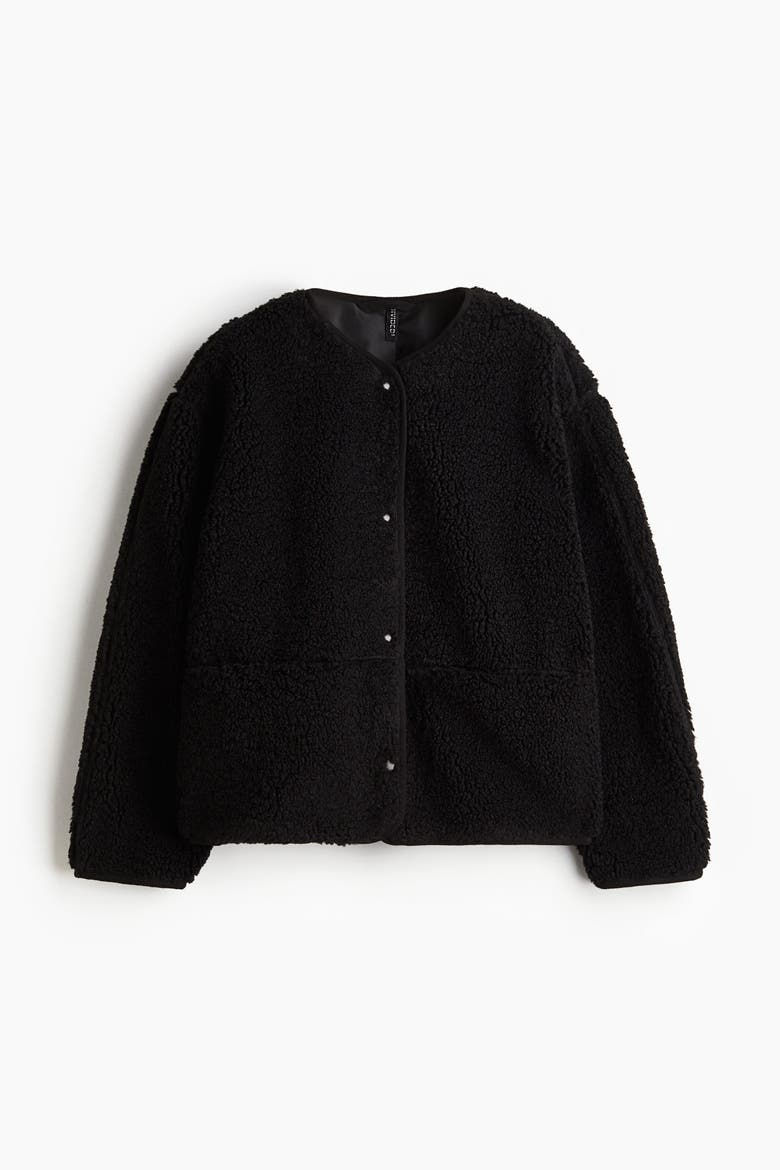 Teddy Jacket, Alternate, color, Black