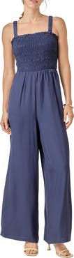 English Factory Sleeveless Smocked Jumpsuit
