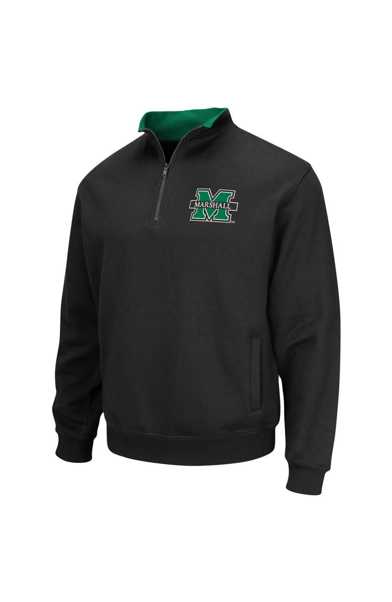 COLOSSEUM Men's Colosseum Black Marshall Thundering Herd Tortugas Logo Quarter-Zip Jacket, Alternate, color, Black