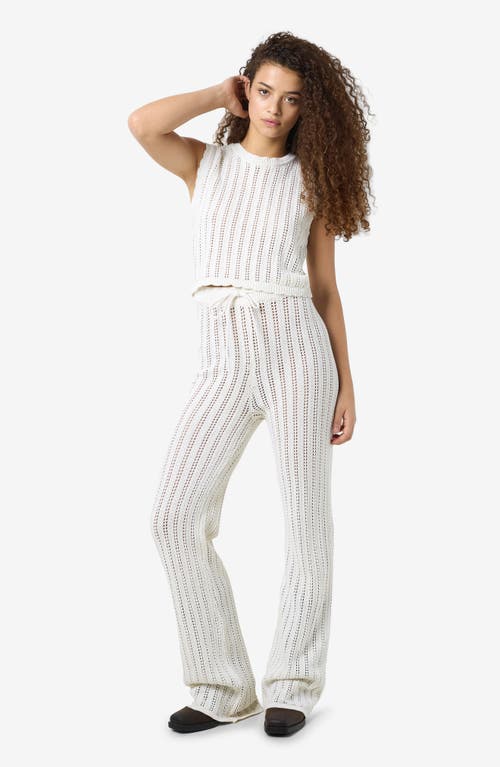 Shop Noisy May Laika Flare Knit Pants In Birch