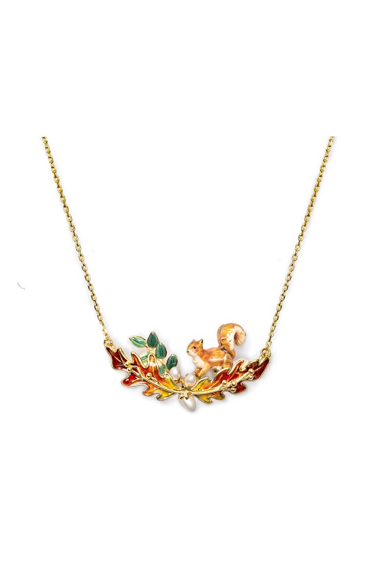 Squirrel & Acorn Necklace, Main, color, Squirrel & Acorn
