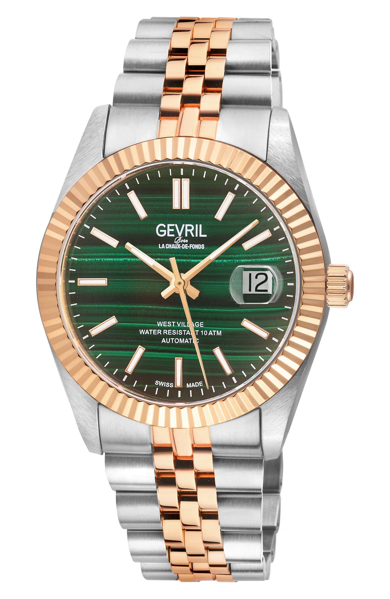 GEVRIL West Village Automatic Two-Tone Bracelet Watch, 40mm