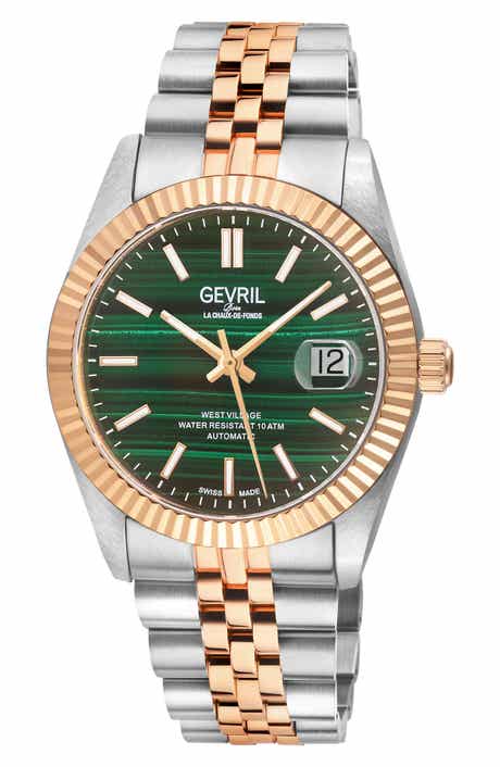 GEVRIL West Village Automatic Two-Tone Bracelet Watch, 40mm