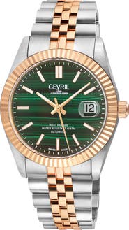GEVRIL West Village Automatic Two-Tone Bracelet Watch, 40mm