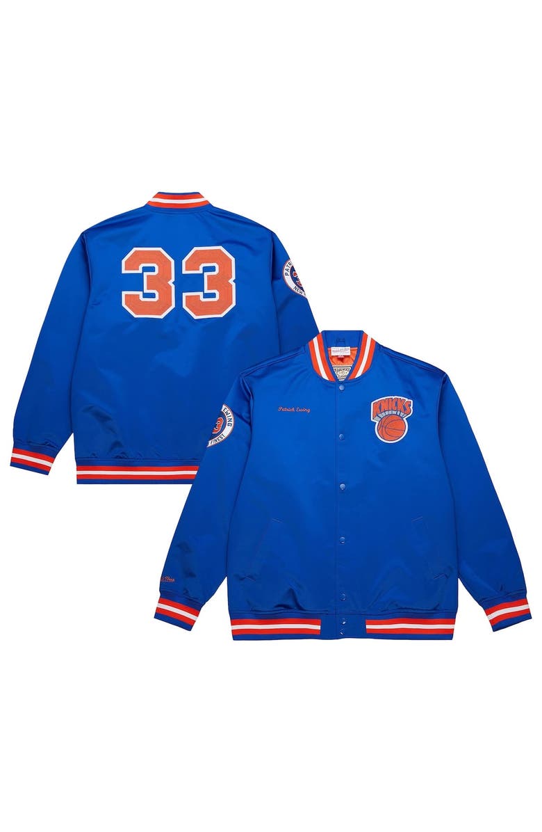 Mitchell & Ness Men's Mitchell & Ness Patrick Ewing Royal New York Knicks NBA Legends Full-Snap Satin Jacket, Main, color, Royal
