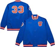 Mitchell & Ness Men's Mitchell & Ness Patrick Ewing Royal New York Knicks NBA Legends Full-Snap Satin Jacket