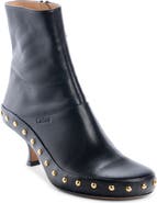 Chloé Junie Studded Kitten Heel Bootie