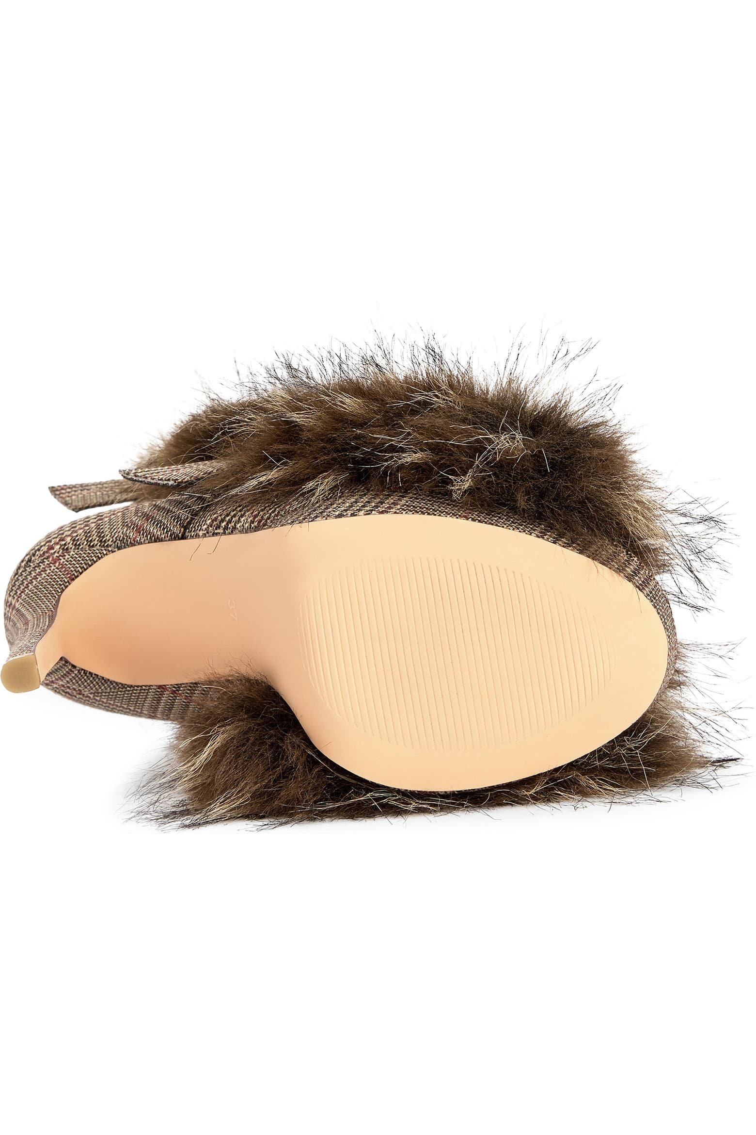 Color Explosion Event For Kids AZALEA WANG Serious Plaid Faux Fur Bootie (Women) | Nordstrom