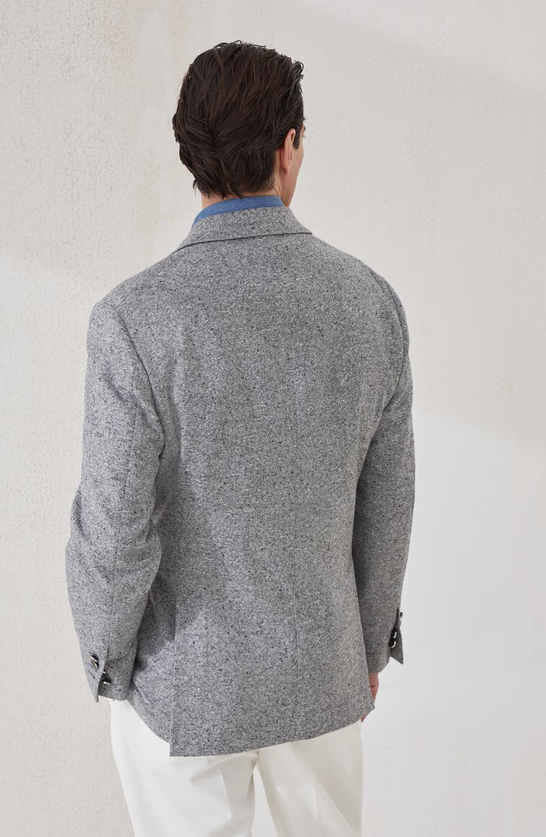 Brunello Cucinelli Sharkskin blazer, Alternate, color, Medium Grey