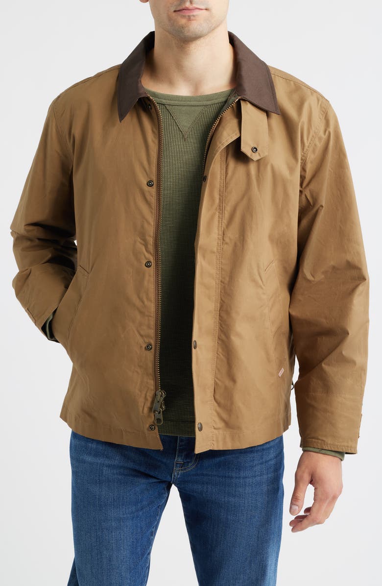 Filson Ranger Water Resistant Short Waxed Cotton Field Jacket, Main, color, Dark Beige