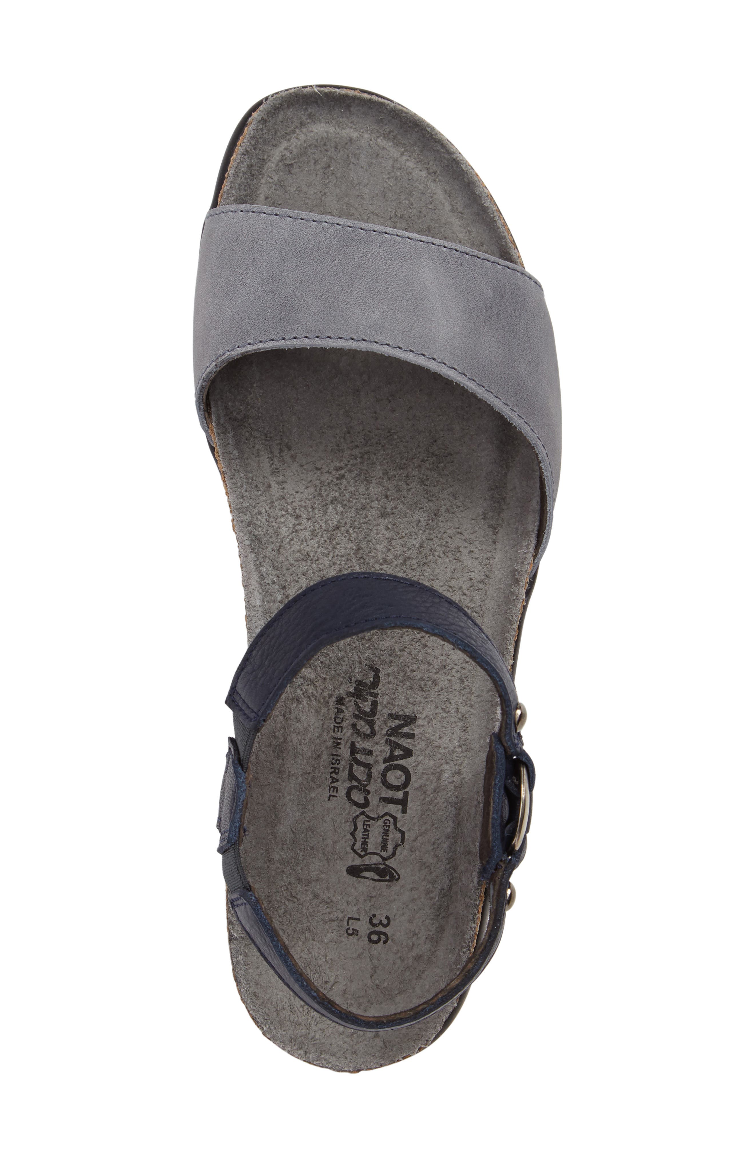 Sabrina Sandal, Alternate, color, VINTAGE SLATE LEATHER