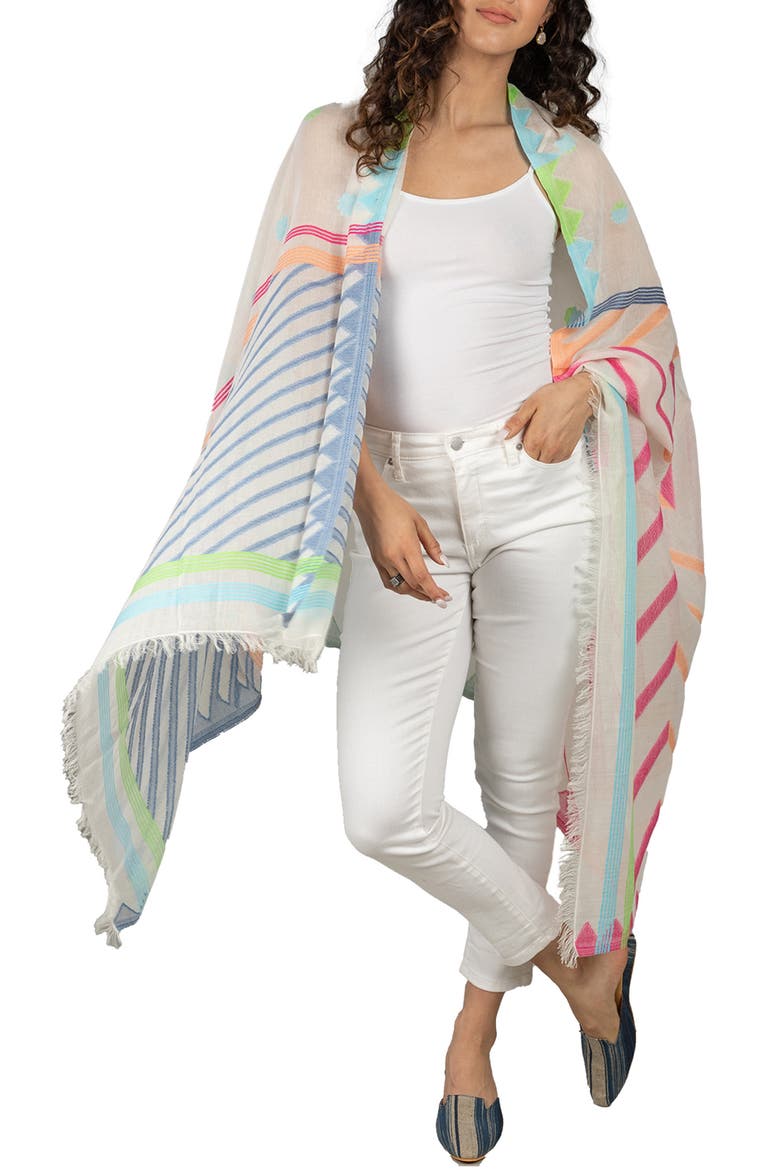 Colorful Spring Scarf, Main, color, IVORY