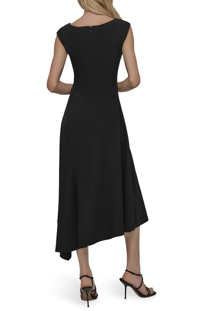 Dkny Women's Sleeveless Asymmetrical Midi Dress In Blue