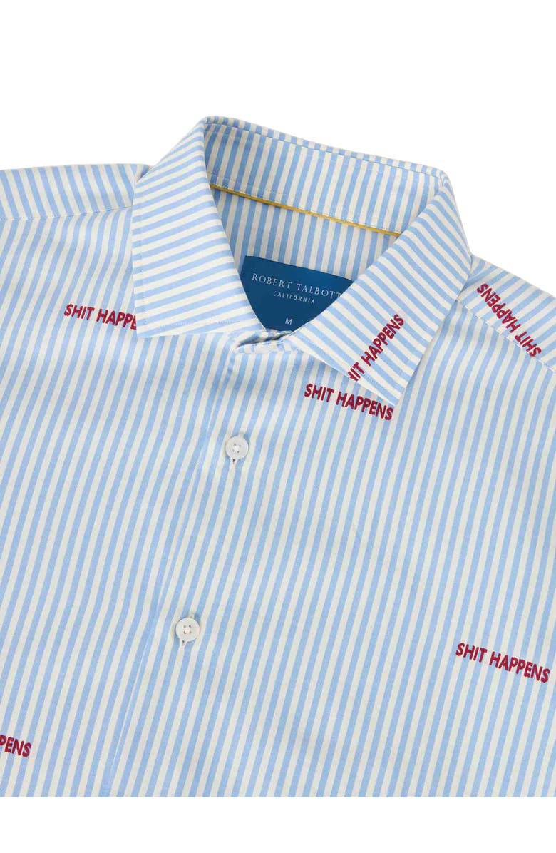 Robert Talbott Reynolds Novelty Bengal Twill Shirt, Alternate, color, Light Blue