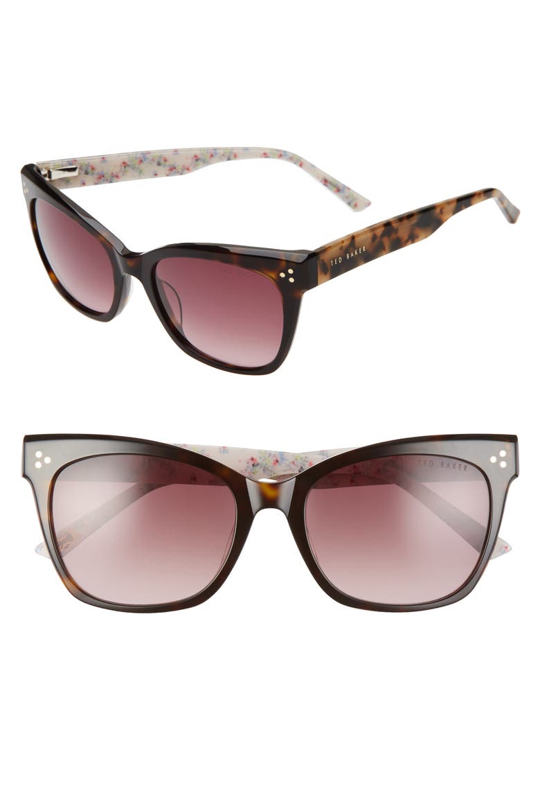 53mm Square Sunglasses, Main, color, TORTOISE