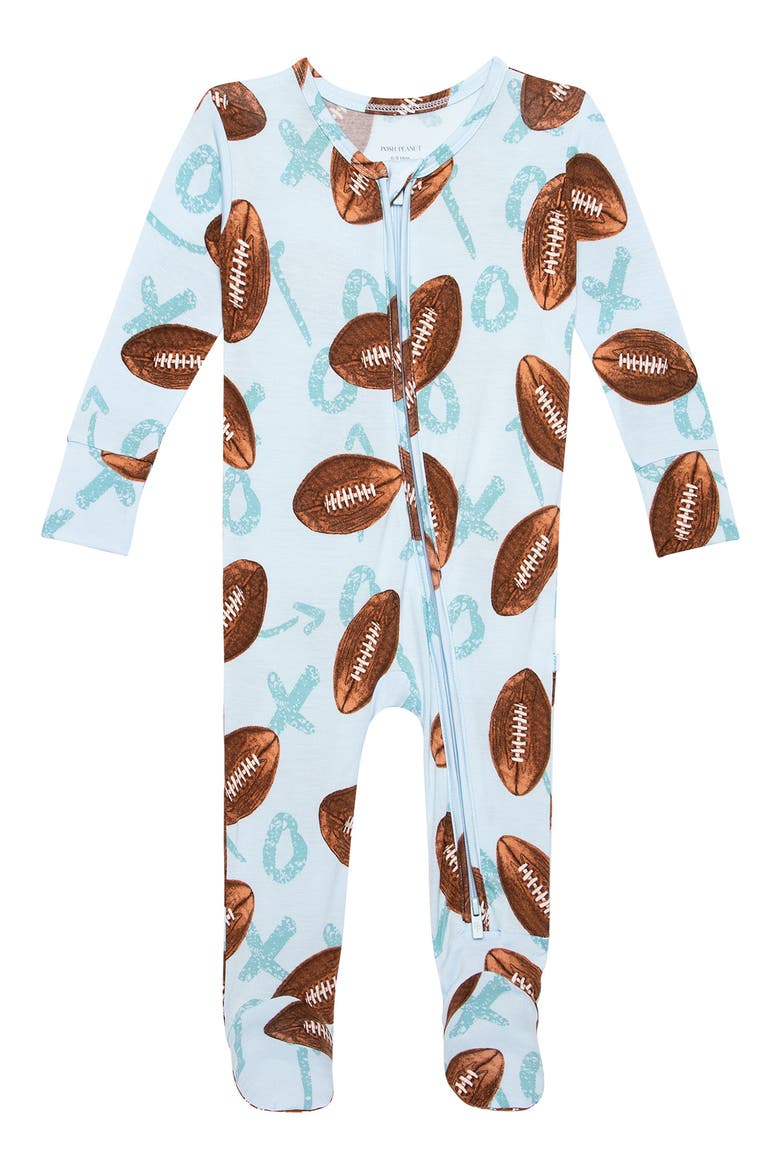 Field Day Fitted One-Piece Pajamas, Main, color, LIGHT/ PASTEL BLUE