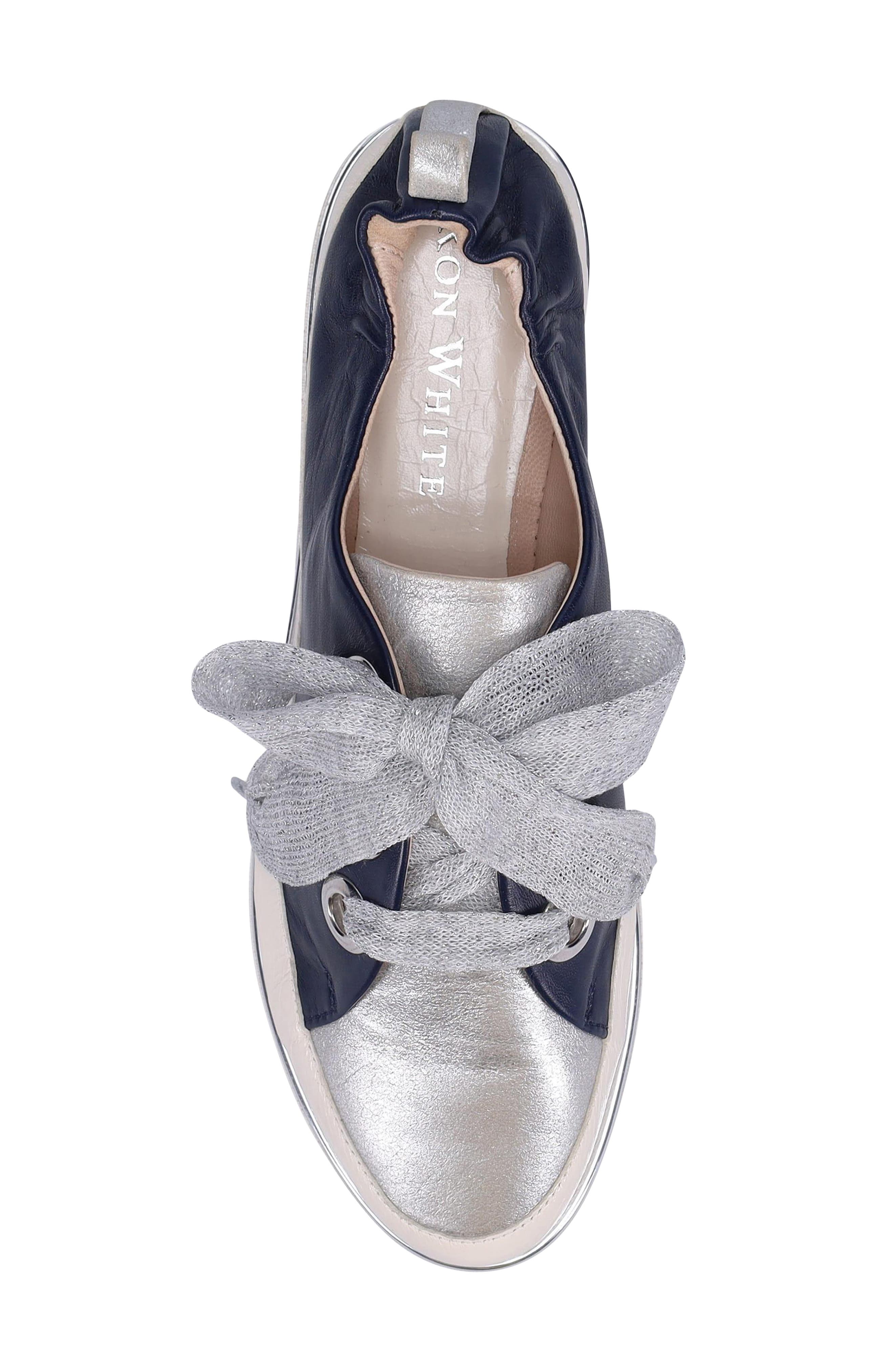 Novena Sneaker, Alternate, color, NAVY/ SILVER
