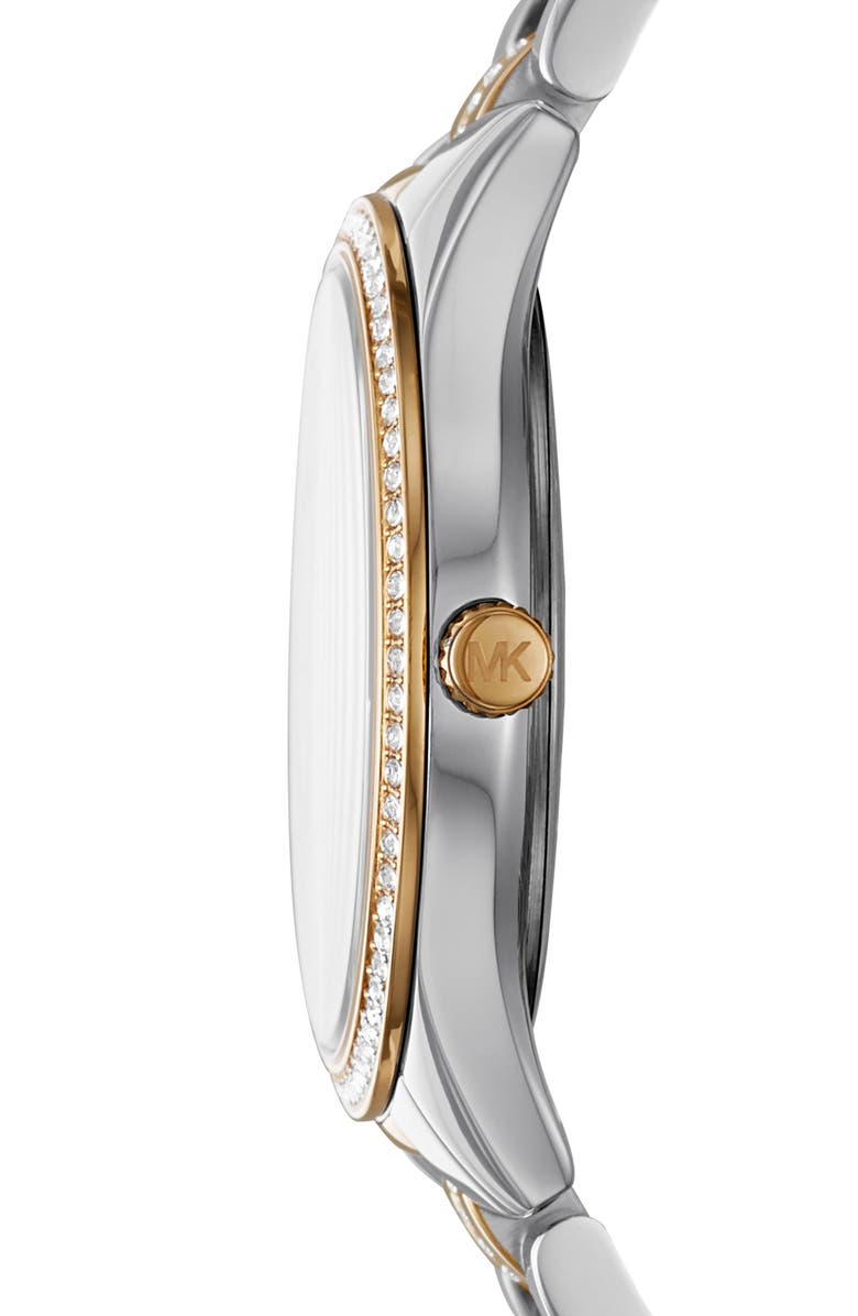 Michael Kors Lauryn Two-Tone Bracelet Watch, 33mm, Alternate, color, Silver