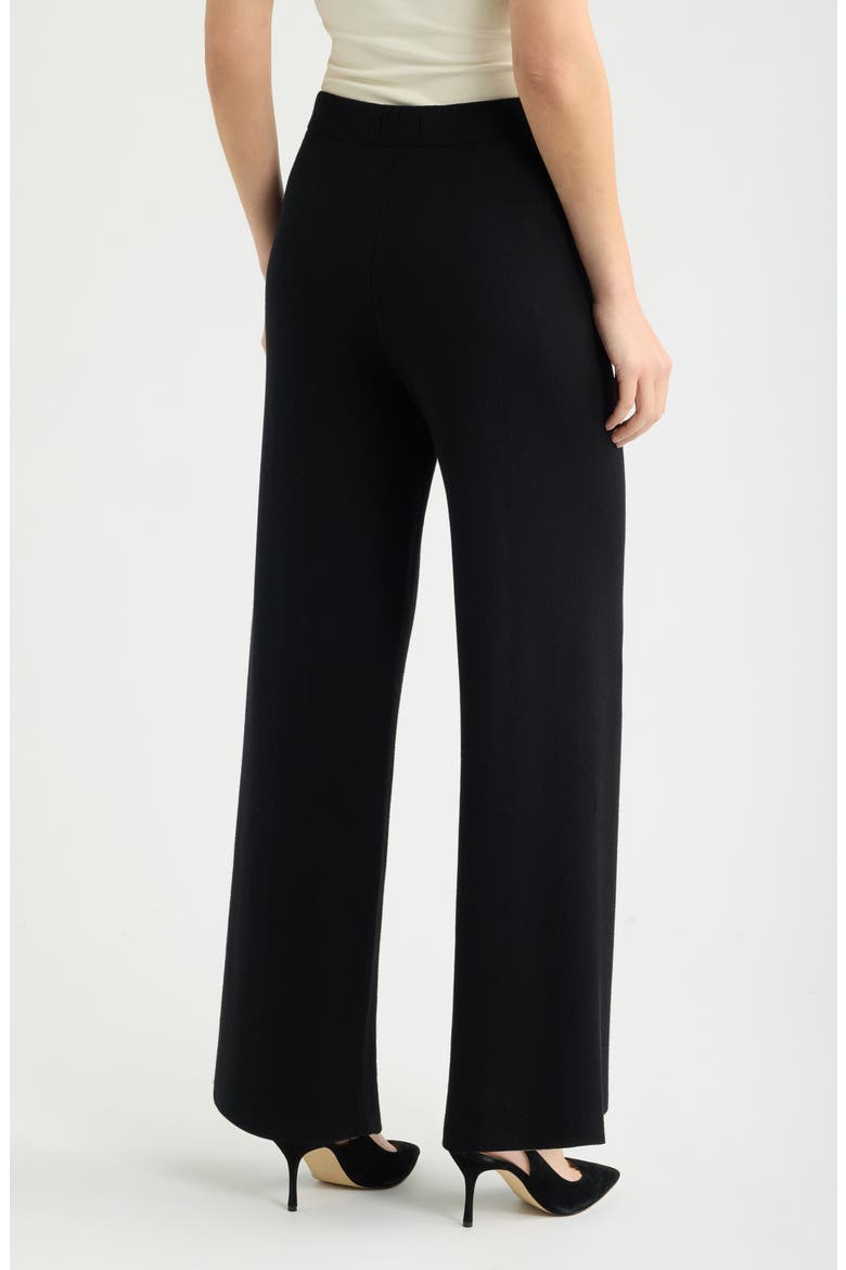 Wide Leg Sweater Knit Pants, Alternate, color, BLACK