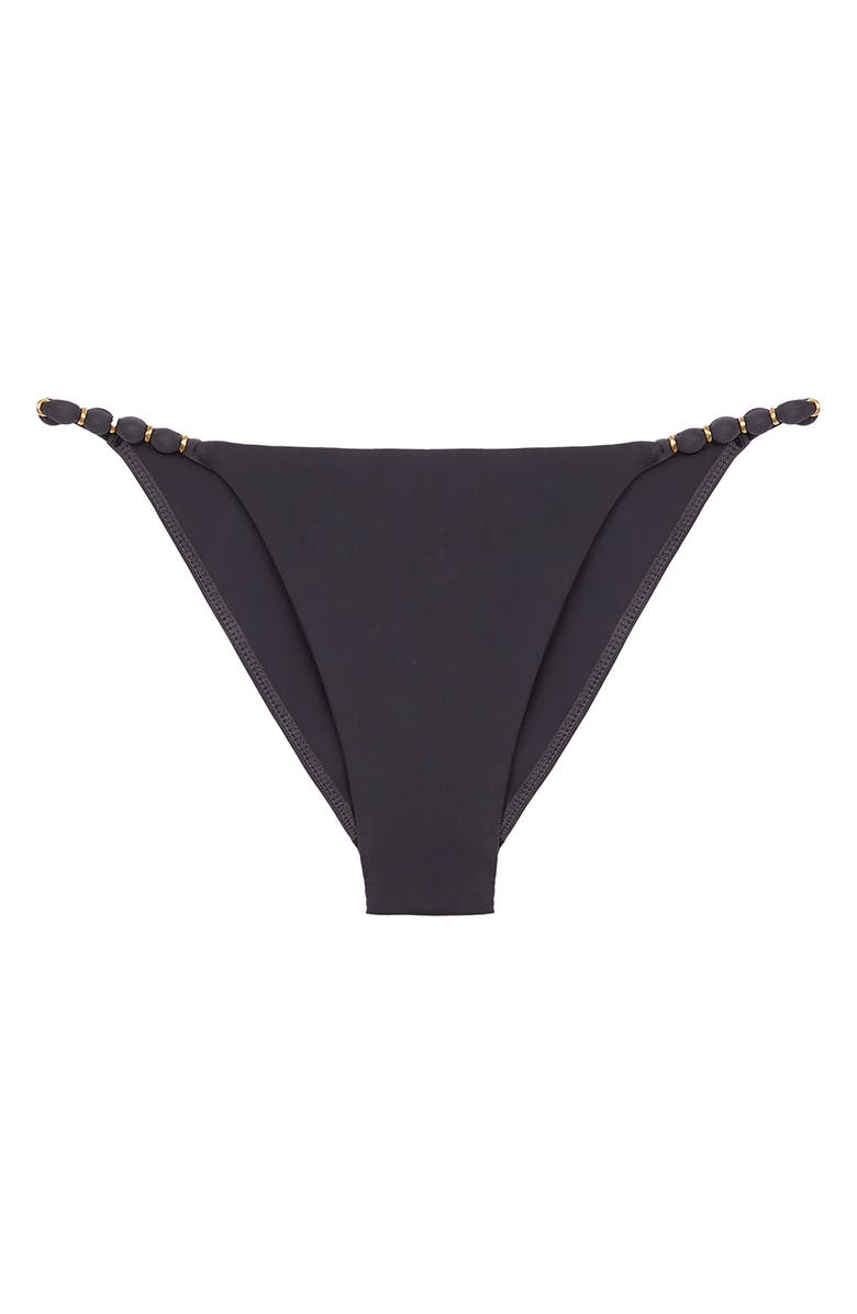 ViX Paula Hermanny Beaded Bikini Bottoms, Alternate, color, Grey