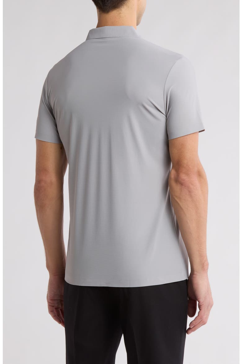 Slim Fit Stretch Cotton Knit Polo, Alternate, color, GREY